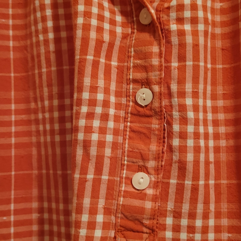 Universal Thread Women's Orange And White Plaid B… - image 7